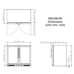 39" Under Counter Wine And Beer Fridge Combo - KingsBottle KBU28LRX - Premier Home Living