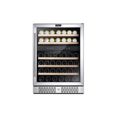 Empava 24-Inch 46 Bottles Freestanding Built-In Dual Zone Wine Cooler (EMPV-WC04D)