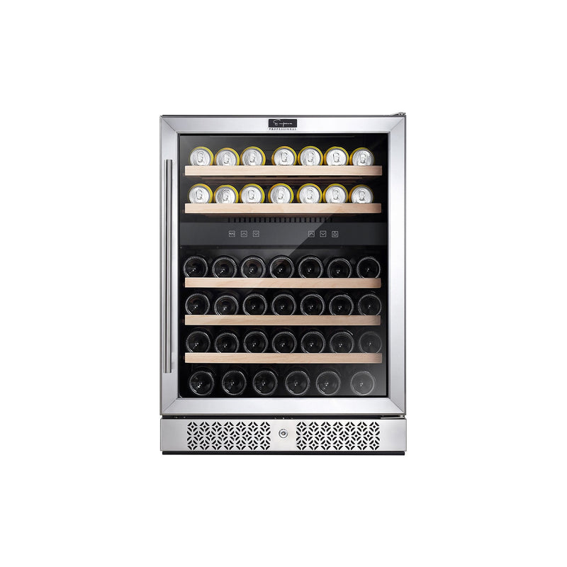 Empava 24-Inch 46 Bottles Freestanding Built-In Dual Zone Wine Cooler (EMPV-WC04D)