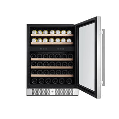 Empava 24-Inch 46 Bottles Freestanding Built-In Dual Zone Wine Cooler (EMPV-WC04D)