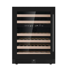 24 Inch Under Counter LOW-E Glass Door Dual Zone Wine Cooler - KingsBottle KBU145DX - Premier Home Living