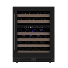 24 Inch Under Counter LOW-E Glass Door Dual Zone Wine Cooler - KingsBottle KBU145DX - Premier Home Living