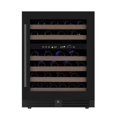 24 Inch Under Counter LOW-E Glass Door Dual Zone Wine Cooler - KingsBottle KBU145DX - Premier Home Living