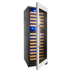 164 Bottle Large Wine Refrigerator With Glass Door - KingsBottle KBU170DX - Premier Home Living