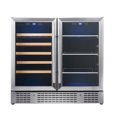 36" Beer and Wine Cooler Combination with Low-E Glass Door - KingsBottle KBU190BW - Premier Home Living