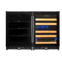 48" Glass Door Wine And Beverage Fridge Center Built In KingsBottle KBU50BW3-FG - Premier Home Living