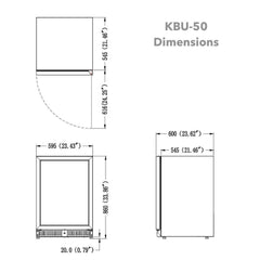 24" 46-Bottle Single-Zone Built-in/Freestanding Wine Cooler KingsBottle (KBU50WX)