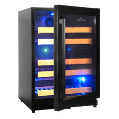 44 Bottles 24 Inch Under Counter Dual Zone Wine Cooler Drinks - KingsBottle KBU50DX