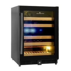 44 Bottles 24 Inch Under Counter Dual Zone Wine Cooler Drinks - KingsBottle KBU50DX