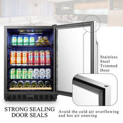 Lanbo Beverage Refrigerator, 110 Cans, 24'' Wide – LB148BC - Premier Home Living