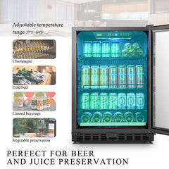 Lanbo Beverage Refrigerator, 110 Cans, 24'' Wide – LB148BC - Premier Home Living