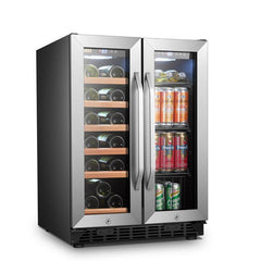 Lanbo Wine & Beverage Center, 18 Bottles, 24'' Wide, Dual Zone – LB36BD - Premier Home Living