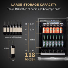 Lanbo Beverage Refrigerator, 112 Cans, 24'' Wide – LP54BC - Premier Home Living