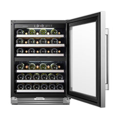 Lanbo Wine Cooler, 44 Bottles, 24'' Wide, Dual Zone – LP54D - Premier Home Living