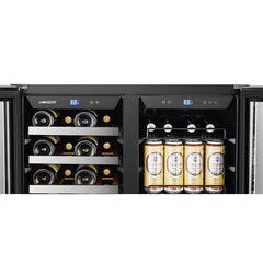 Lanbo Wine & Beverage Center, 31 Bottles, 30'' Wide, Dual Zone – LP66B - Premier Home Living