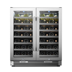 Lanbo Wine Cooler, 62 Bottles, 30'' Wide, Dual Zone – LP66D - Premier Home Living