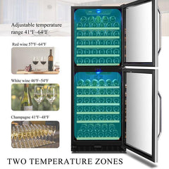 Lanbo Wine Cooler, 133 Bottles, 24'' Wide, Dual Zone – LW133DD - Premier Home Living