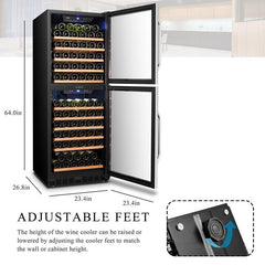 Lanbo Wine Cooler, 133 Bottles, 24'' Wide, Dual Zone – LW133DD - Premier Home Living