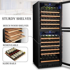 Lanbo Wine Cooler, 133 Bottles, 24'' Wide, Dual Zone – LW133DD - Premier Home Living