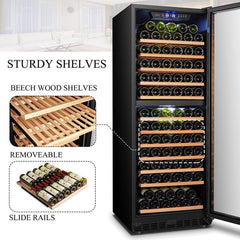 Lanbo Wine Cooler, 141 Bottles, 24'' Wide, Dual Zone – LW142D - Premier Home Living