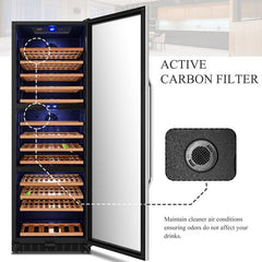 Lanbo Wine Cooler, 149 Bottles, 24'' Wide, Triple Zone – LW144T - Premier Home Living