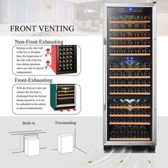 Lanbo Wine Cooler, 149 Bottles, 24'' Wide, Triple Zone – LW144T - Premier Home Living