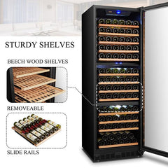 Lanbo Wine Cooler, 149 Bottles, 24'' Wide, Triple Zone – LW144T - Premier Home Living