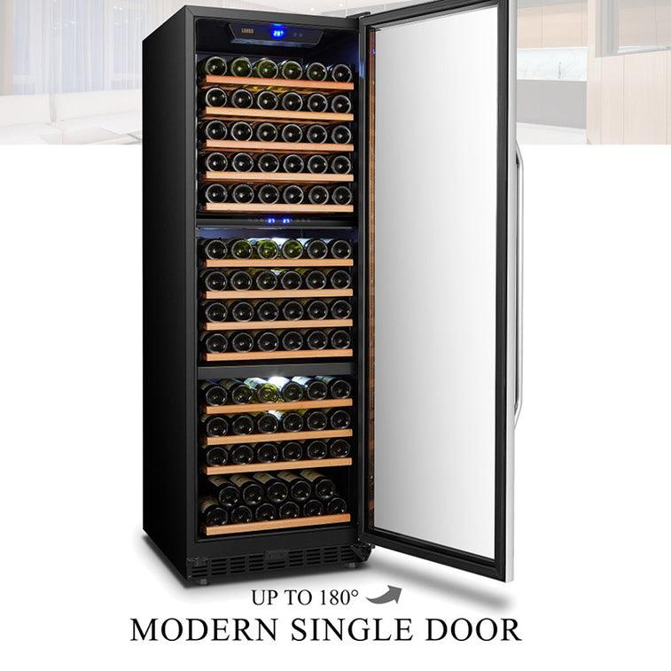 Lanbo Wine Cooler, 149 Bottles, 24'' Wide, Triple Zone – LW144T - Premier Home Living