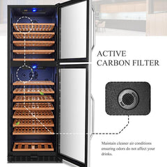 Lanbo Wine Cooler, 152 Bottles, 24'' Wide, Dual Zone – LW162DD - Premier Home Living