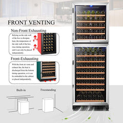 Lanbo Wine Cooler, 152 Bottles, 24'' Wide, Dual Zone – LW162DD - Premier Home Living