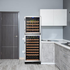 Lanbo Wine Cooler, 152 Bottles, 24'' Wide, Dual Zone – LW162DD - Premier Home Living