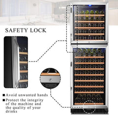 Lanbo Wine Cooler, 152 Bottles, 24'' Wide, Dual Zone – LW162DD - Premier Home Living