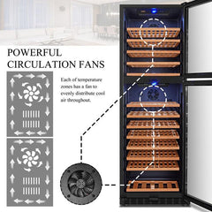 Lanbo Wine Cooler, 152 Bottles, 24'' Wide, Dual Zone – LW162DD - Premier Home Living