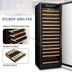 Lanbo Wine Cooler, 171 Bottles, 24'' Wide, Single Zone – LW177S - Premier Home Living