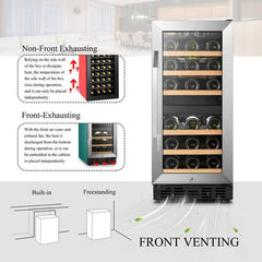 Lanbo Wine Cooler, 28 Bottles, 15'' Wide, Dual Zone – LW28D - Premier Home Living