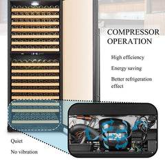 Lanbo Wine Cooler, 287 Bottles, 33'' Wide, Dual Zone – LW306D - Premier Home Living