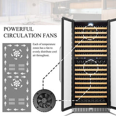 Lanbo Wine Cooler, 287 Bottles, 33'' Wide, Dual Zone – LW328DD - Premier Home Living