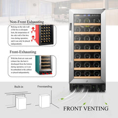 Lanbo Wine Cooler, 33 Bottles, 15'' Wide, Single Zone – LW33S - Premier Home Living