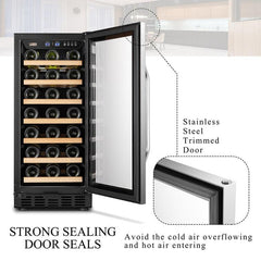 Lanbo Wine Cooler, 33 Bottles, 15'' Wide, Single Zone – LW33S - Premier Home Living