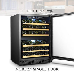 Lanbo Wine Cooler, 46 Bottles, 24'' Wide, Dual Zone – LW46D - Premier Home Living