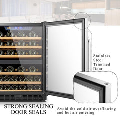 Lanbo Wine Cooler, 46 Bottles, 24'' Wide, Dual Zone – LW46D - Premier Home Living