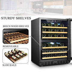 Lanbo Wine Cooler, 46 Bottles, 24'' Wide, Dual Zone – LW46D - Premier Home Living