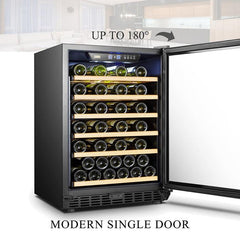 Lanbo Wine Cooler, 52 Bottles, 24'' Wide, Single Zone – LW52S - Premier Home Living