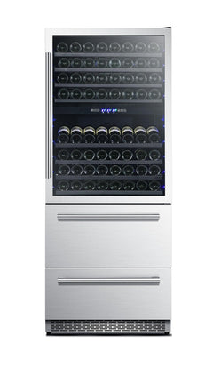 Forno 30-Inch Dual Zone Wine Cooler & Refrigerator Drawer (FWCDR6661-30S)