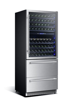 Forno 30-Inch Dual Zone Wine Cooler & Refrigerator Drawer (FWCDR6661-30S)