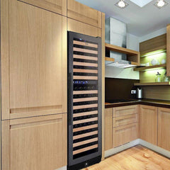 164 Bottle Large Wine Refrigerator With Glass Door - KingsBottle KBU170DX - Premier Home Living