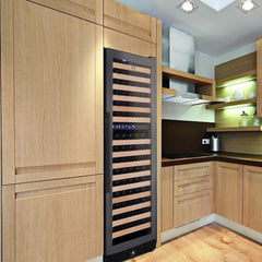 164 Bottle Large Wine Refrigerator With Glass - KingsBottle KBU170DX - Premier Home Living